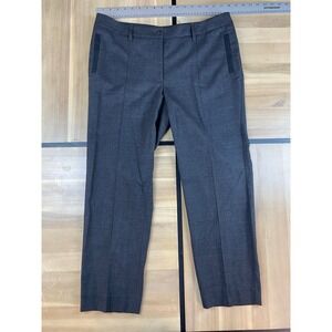 Trixi Schober Wool Blend Trousers Charcoal Gray Slim Fit Career Women 48